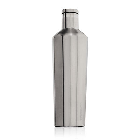 Ryker:corkcicle 25 oz classic canteen,Silver / Screen Print