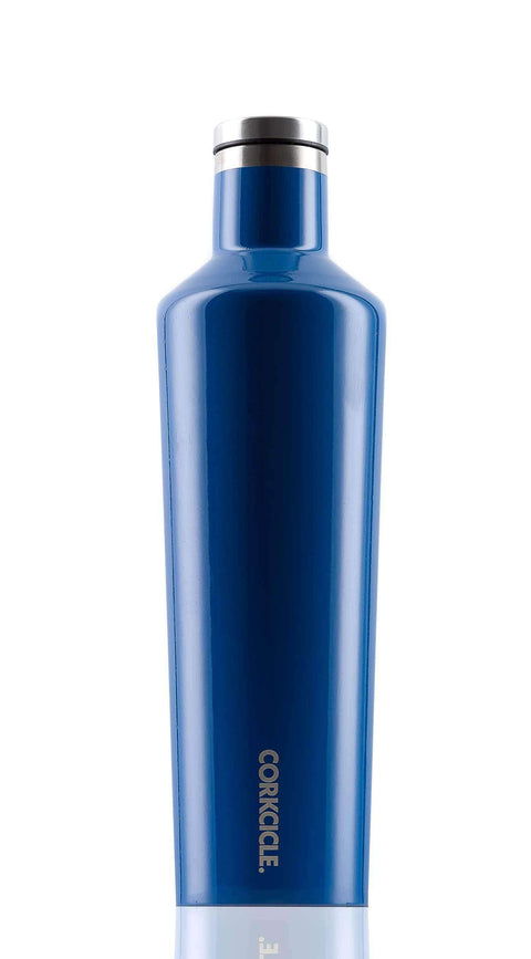 Ryker:corkcicle 25 oz classic canteen,Blue / Screen Print
